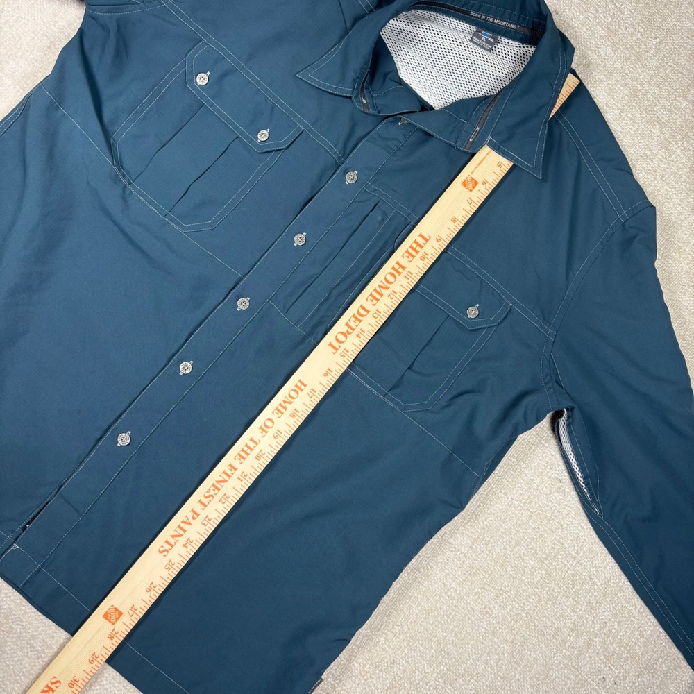 Kuhl Mens XL Blue Long Sleeve Button Down Hiking Fishing Shirt Ripstop Pockets - Picture 6 of 8